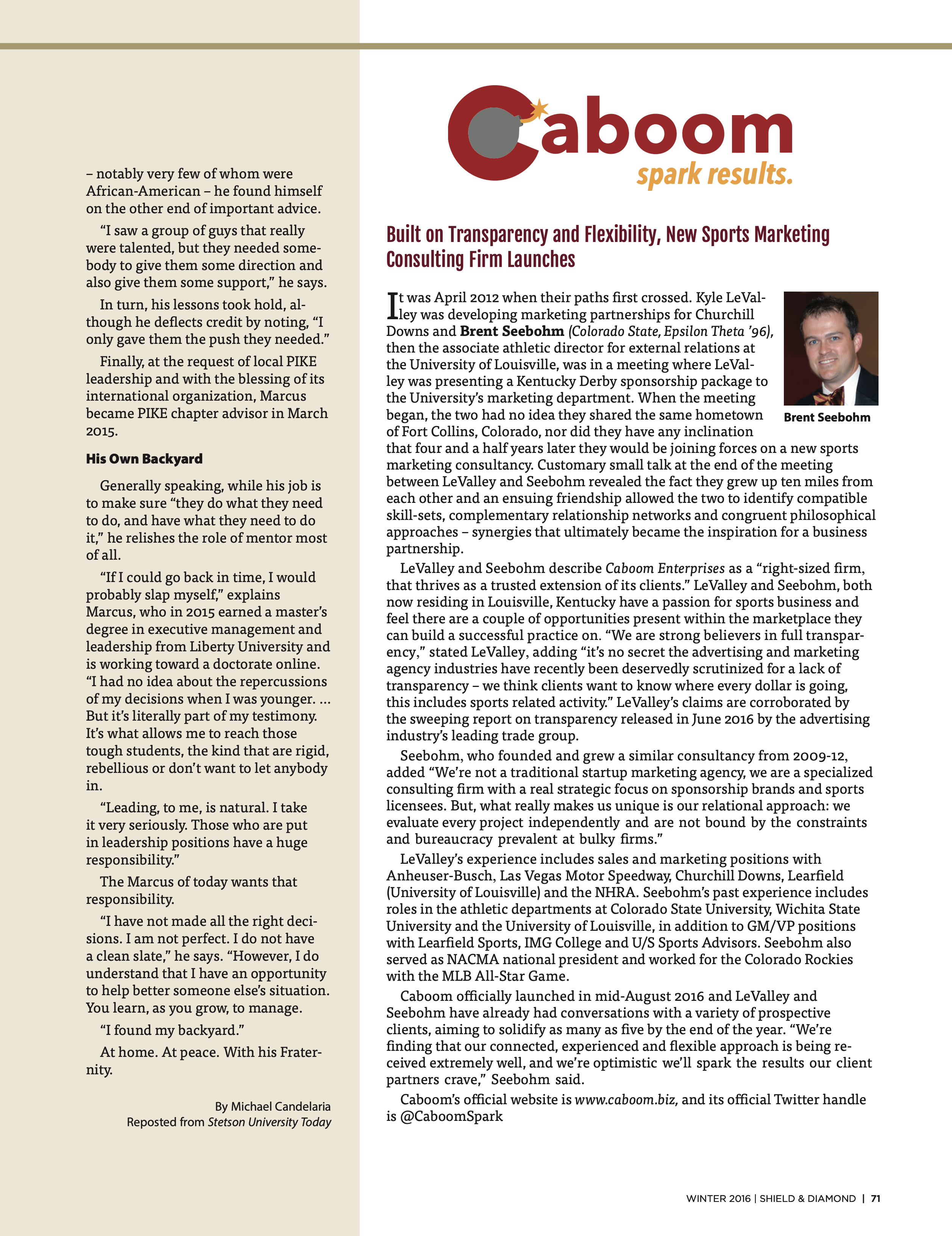 Caboom Spark Results